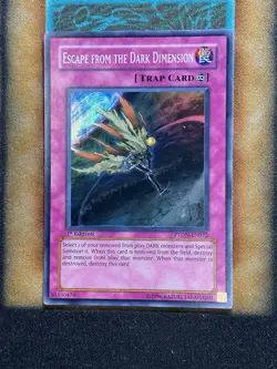 Yugioh Escape From The Dark Dimension PTDN-EN072 Super Rare 1st Ed LP - Image 1