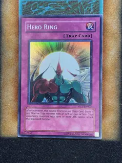 Yugioh Hero Ring GX1-EN003 Super Rare Promo LP - Image 1
