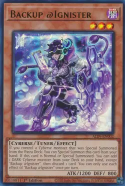 Yugioh NM Backup @Ignister - ALIN-EN002 - Ultra Rare 1st Edition - Image 1