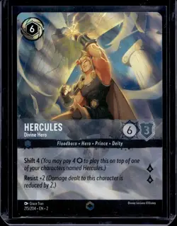 Disney Lorcana Rise of the Floodborn Hercules Enchanted 215/204 - Image 1