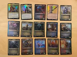 Magic The Gathering Lot Of 15 FOIL Battle For Baldur’s Gate GOLD Cards - Image 1