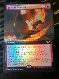 Fervent Mastery Extended Art FOIL , Strixhaven ,Near Mint,MTG, FREE SHIPPING - Image 1