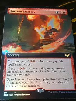 Fervent Mastery Extended Art FOIL , Strixhaven ,Near Mint,MTG, FREE SHIPPING - Image 2