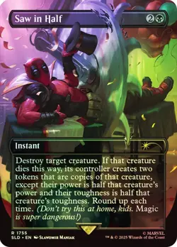 Rainbow Foil Saw in Half (Borderless) [Secret Lair Marvel] MTG - Image 1