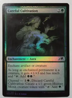 Careful Cultivation *FOIL Common* Magic MtG x1 Kamigawa Neon Dynasty - Image 1