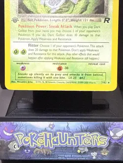 Pokemon Card Dark Golbat 7/82 Team Rocket Set Holo Rare 1st Edition Near Mint - Image 3