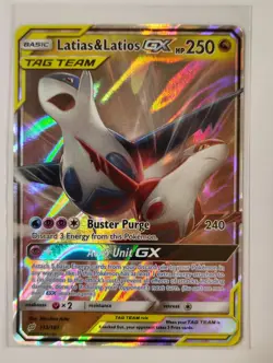 Latias & Latios GX 113/181 Sun&Moon -Team Up Holo Pokemon Nm #1 - Image 1