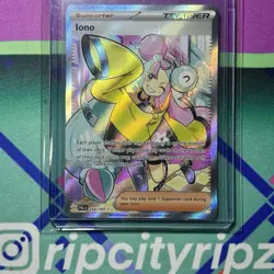 Iono Pokemon TCG Paldea Evolved Holo Ultra Rare Full Art Card 254/193 - Image 1