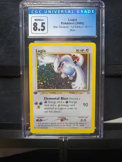 Pokemon Neo Genesis 1st Edition Holo Card #9 Lugia CGC 8.5 - Image 1