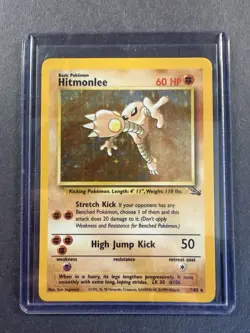 Pokemon TCG Hitmonlee 7/62 Fossil Set Holo Rare Unlimited - Image 3
