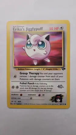 ??Erika's Jigglypuff Pokemon Card 69/132 Gym Challenge 1st Edition Non-Holo - Image 1
