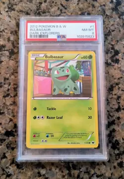 🌿Bulbasaur Dark Explorers Pokemon Card Graded PSA 8 NM-MT #1/108 (2012) CUTE! ✨ - Image 1