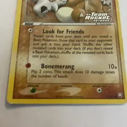 Cubone 51/109 Reverse Holo Stamped - EX Team Rocket Returns Pokemon Card TCG - Image 3