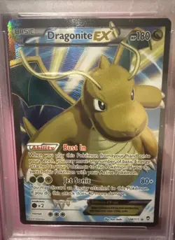 2014 POKEMON XY FURIOUS FISTS #108 FULL ART/DRAGONITE EX PSA 7 - Image 2