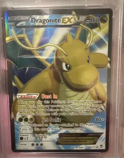 2014 POKEMON XY FURIOUS FISTS #108 FULL ART/DRAGONITE EX PSA 7 - Image 4