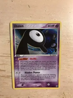 Pokemon TCG Unown R/28 Unseen Forces Holo Card LP - Image 1