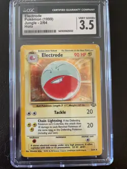 Pokemon TCG Electrode Jungle 2/64 Holo 1999-2000 Wizards Base Set Copyright Holo - Image 1