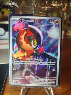 SEALED Charcadet Illustration Rare Promo 022 Pokemon Phantasmal Flames - Image 1