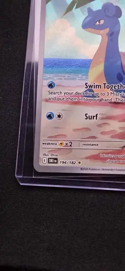 Pokemon S&V Destined Rivals NM Misty's Lapras Illustration Rare #194/182 - Image 5