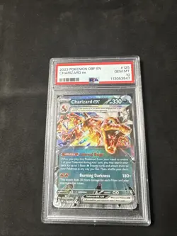 Pokemon TCG 2023 Obsidian Flames Charizard EX Card 125/197 PSA 10 Gem Mint - Image 1