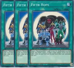 Yugioh - Fifth Hope x 3 - 1st Edition NM - Plus Free Holographic Card - Image 1