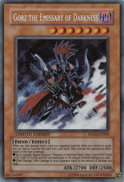 Gorz The Emissary of Darkness - RP02-EN000 - Limited Secret Rare NM - Yugioh - Image 1