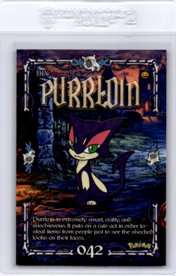 Purrloin Peruvian Halloween Pokemon card - Image 1
