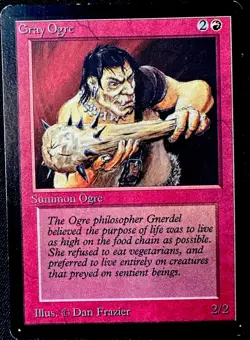 Gray Ogre Beta LP Lightly Played Magic the Gathering MTG Vintage Card - Image 1