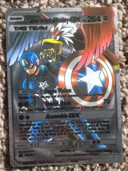 2024 Pokemon Marvel Avengers Silver Foil Fan Art Lot Of 4 Cards - Image 4