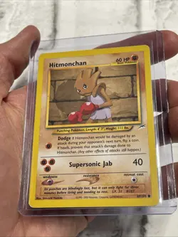 Pokemon Hitmonchan 69/105 Unlimited Pokemon Neo Destiny Card LP Nintendo Vintage - Image 2