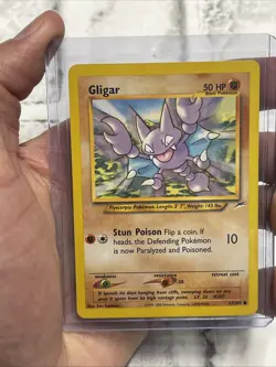 Pokemon WOTC Gligar 67/105 Neo Destiny UNLIMITED Common LP/NM Card Vintage TCG - Image 1