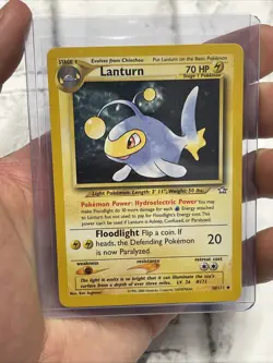 Pokemon Card - Neo Genesis 38/111 - LANTURN (uncommon) - LP Pokemon Nintendo Vtg - Image 1