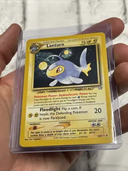 Pokemon Card - Neo Genesis 38/111 - LANTURN (uncommon) - LP Pokemon Nintendo Vtg - Image 2
