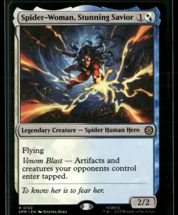 MTG Magic the Gathering Spider-Man Rare 152 Spider-Woman Stunning Savior - Image 1