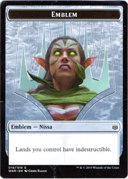 Nissa Emblem - WAR 019/019 - Magic the Gathering MTG - Heavily Played - Image 1