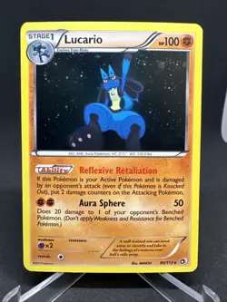 Lucario #80/113-Legendary Treasures 2013 Holo Rare Pokemon TCG - Image 2