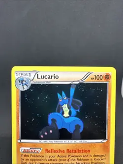 Lucario #80/113-Legendary Treasures 2013 Holo Rare Pokemon TCG - Image 3