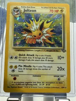 Jolteon Holo 4/64 Jungle Set 1999 Vintage WOTC Pokemon TCG (LP) - Image 1