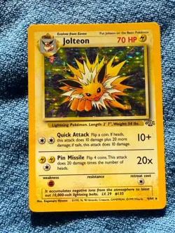 Jolteon Holo 4/64 Jungle Set 1999 Vintage WOTC Pokemon TCG (LP) - Image 2