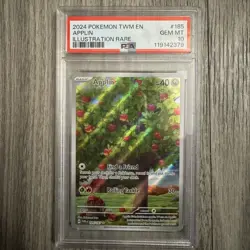 Pokemon 2024 Applin 185/167 Full Art IR Twilight Masquerade GEM MINT PSA 10 - Image 1