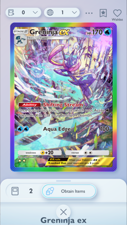 Greninja Special Art Rare, Pokemon TCG Pocket, English language, Mega-Rising - Image 1