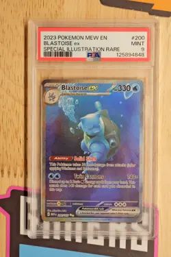 2023 POKEMON MEW EN-151 SPECIAL ILLUSTRATION RARE #200 BLASTOISE EX PSA 9 - Image 1