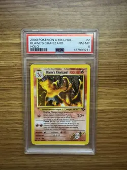 2000 POKEMON GYM CHALLENGE HOLO #2 BLAINE'S CHARIZARD - PSA 8 - Image 1