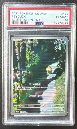 2023 POKEMON MEW EN-151 ILLUSTRATION RARE #175 PSYDUCK PSA Gem Mint 10 - Image 1