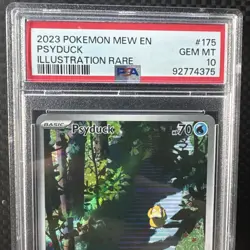 2023 POKEMON MEW EN-151 ILLUSTRATION RARE #175 PSYDUCK PSA Gem Mint 10 - Image 3