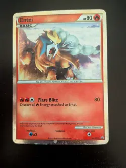 Entei HGSS20 Promo HeartGold SoulSilver Holo Foil Pokemon LP - Image 1
