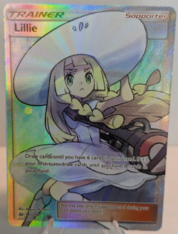 Lillie (Full Art) 147/149 Sun And Moon Base Set Holo Pokemon TCG NM - Image 1