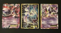 MEWTWO EX LOT: 3 Mewtwo Pokemon Cards - All LP Excellent Condition FREE SHIPPING - Image 1
