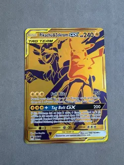 Pokemon TCG Sun & Moon Pikachu & Zekrom GX SM248 Holo Black Star Promo Card - Image 1