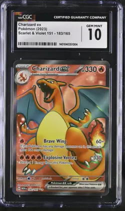 CGC 10 - Charizard EX 183/165 - English Pokemon Scarlet & Violet 151 - Image 1